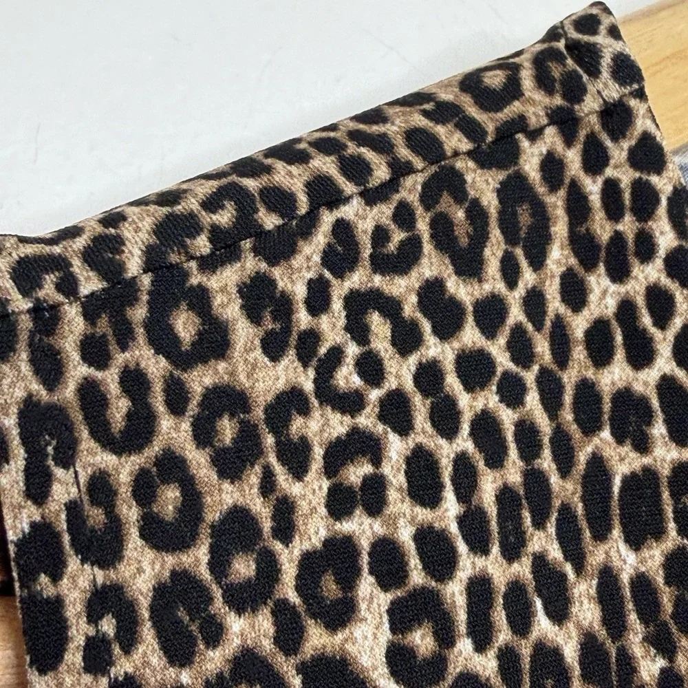 Michael Kors Leopard Print Sleeveless Tank Top Womens Size L Vacation Travel